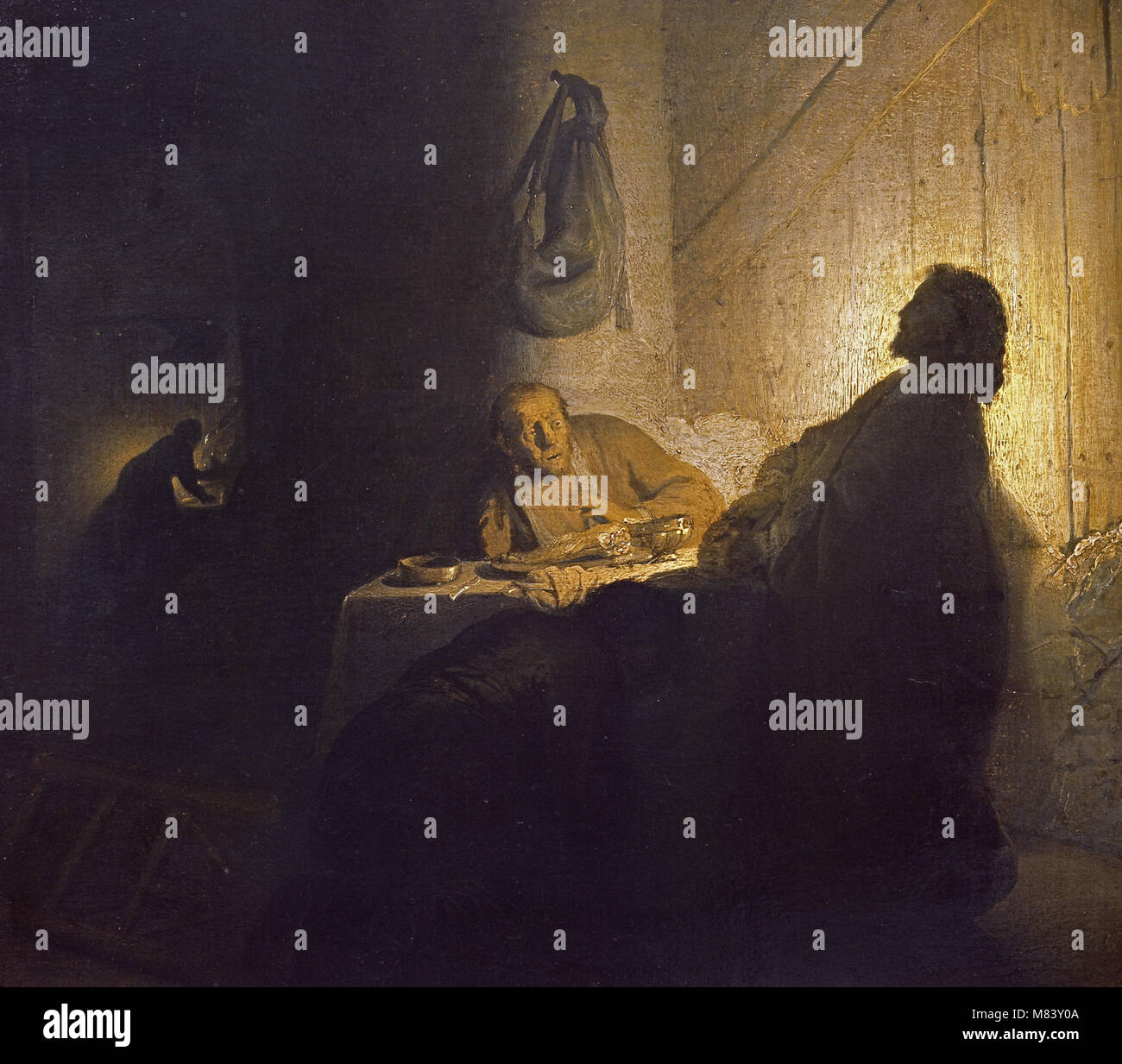 Rembrandt Harmenszoon van Rijn - Emmaus Pilger Stockfoto