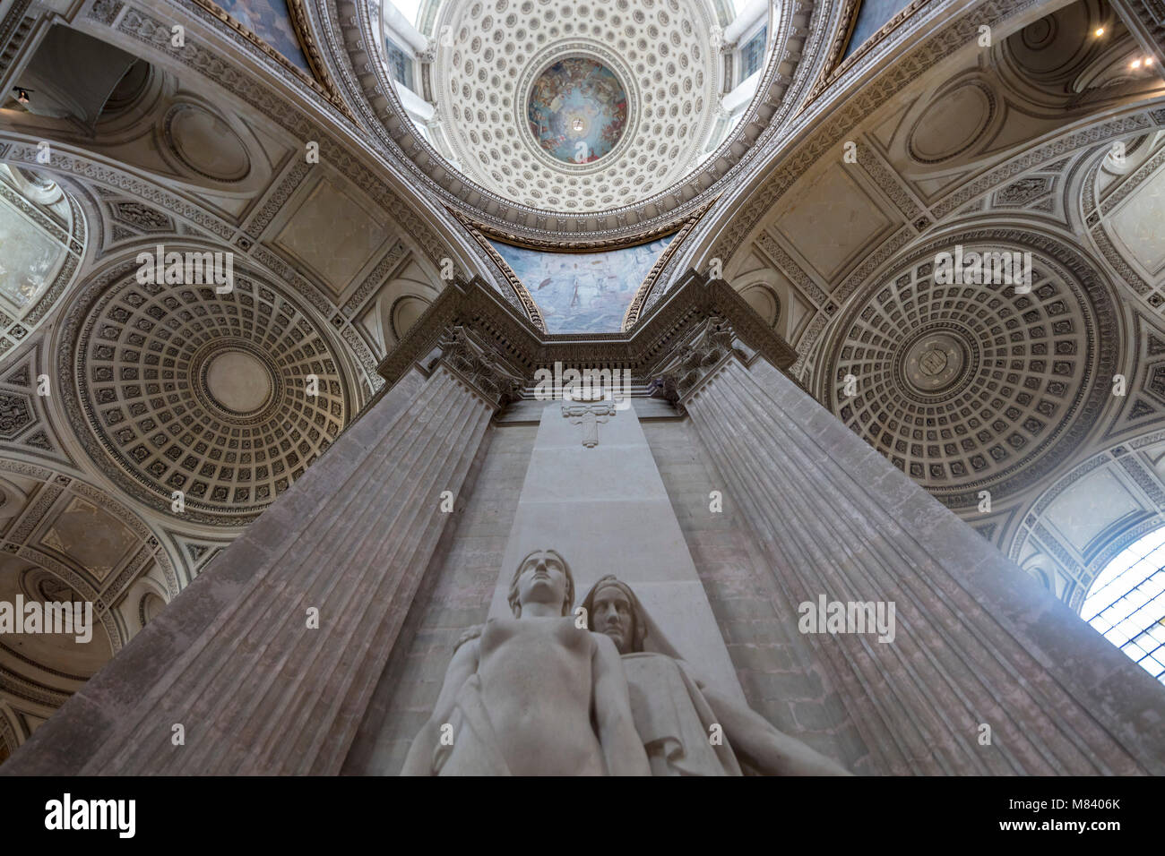 Skulptur Diderot und die enzyklopädisten (1925), das Pantheon, Paris, Frankreich Stockfoto