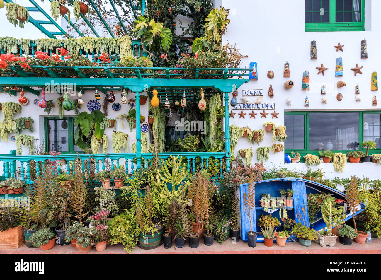 Casa Carmelina, Punta Mujeres, Lanzarote, Kanarische Inseln, Spanien Stockfoto