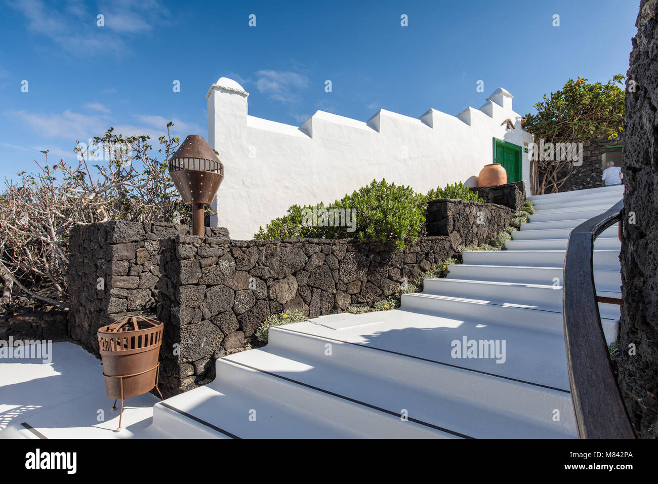 Die César Manrique Foundation in der Nähe von La Asomada, Lanzarote ist das ehemalige Haus von Cesar Manrique. Heute ist es ein Museum. Stockfoto