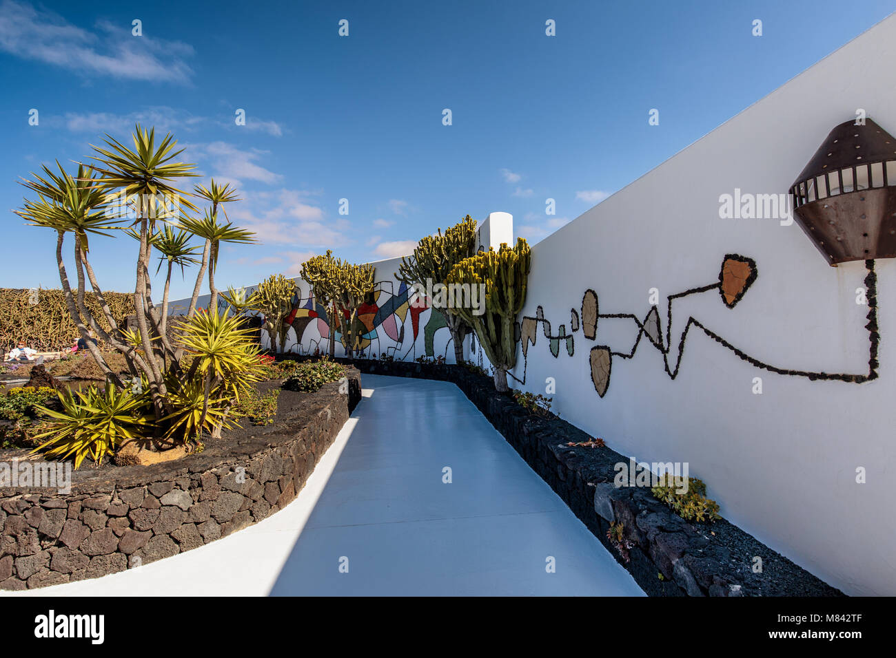 Die César Manrique Foundation in der Nähe von La Asomada, Lanzarote ist das ehemalige Haus von Cesar Manrique. Heute ist es ein Museum. Stockfoto