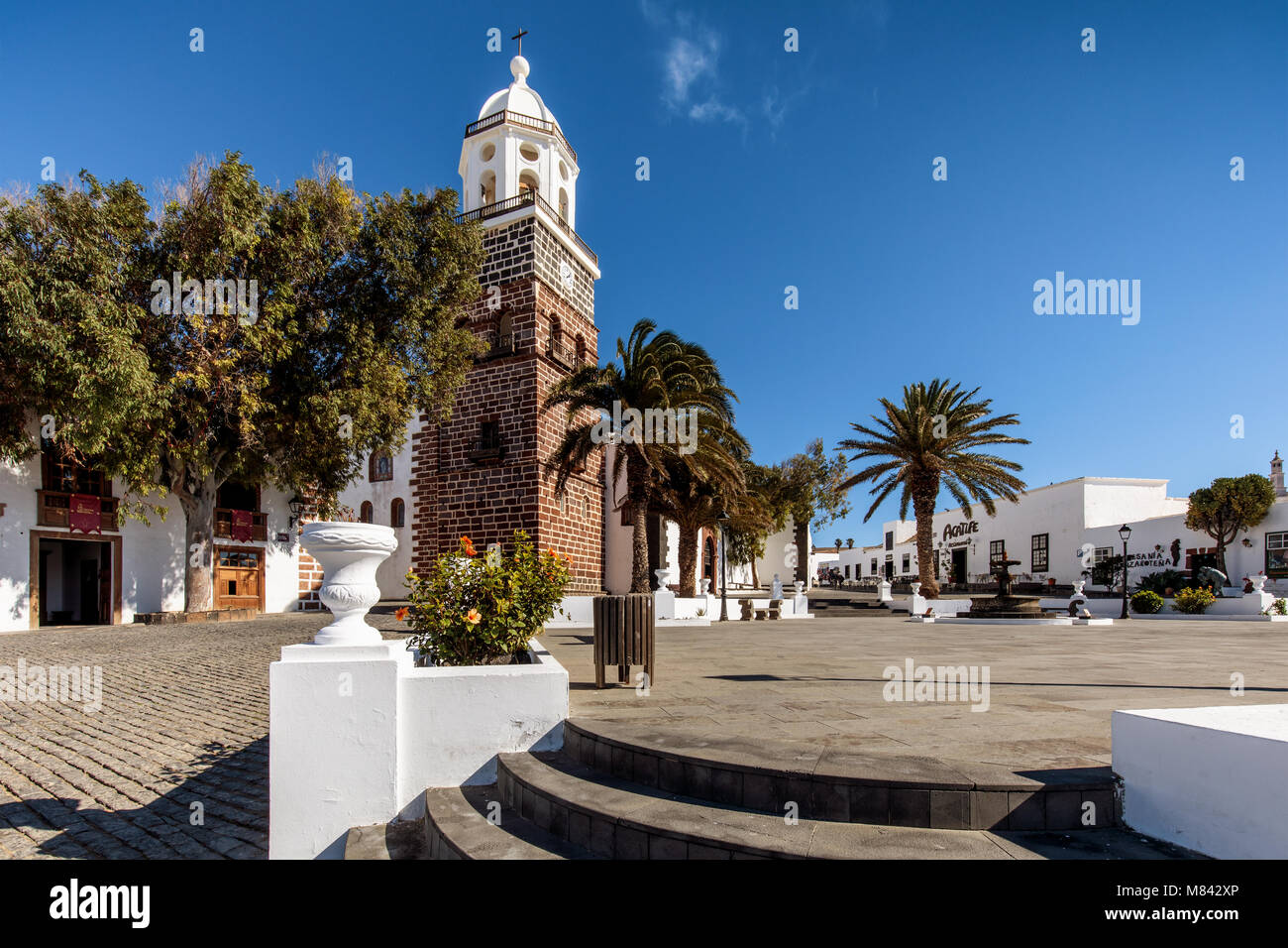 Kirche Nuestra Señora de Guadalupe, Teguise, Lanzarote, Kanarische Inseln, Spanien Stockfoto