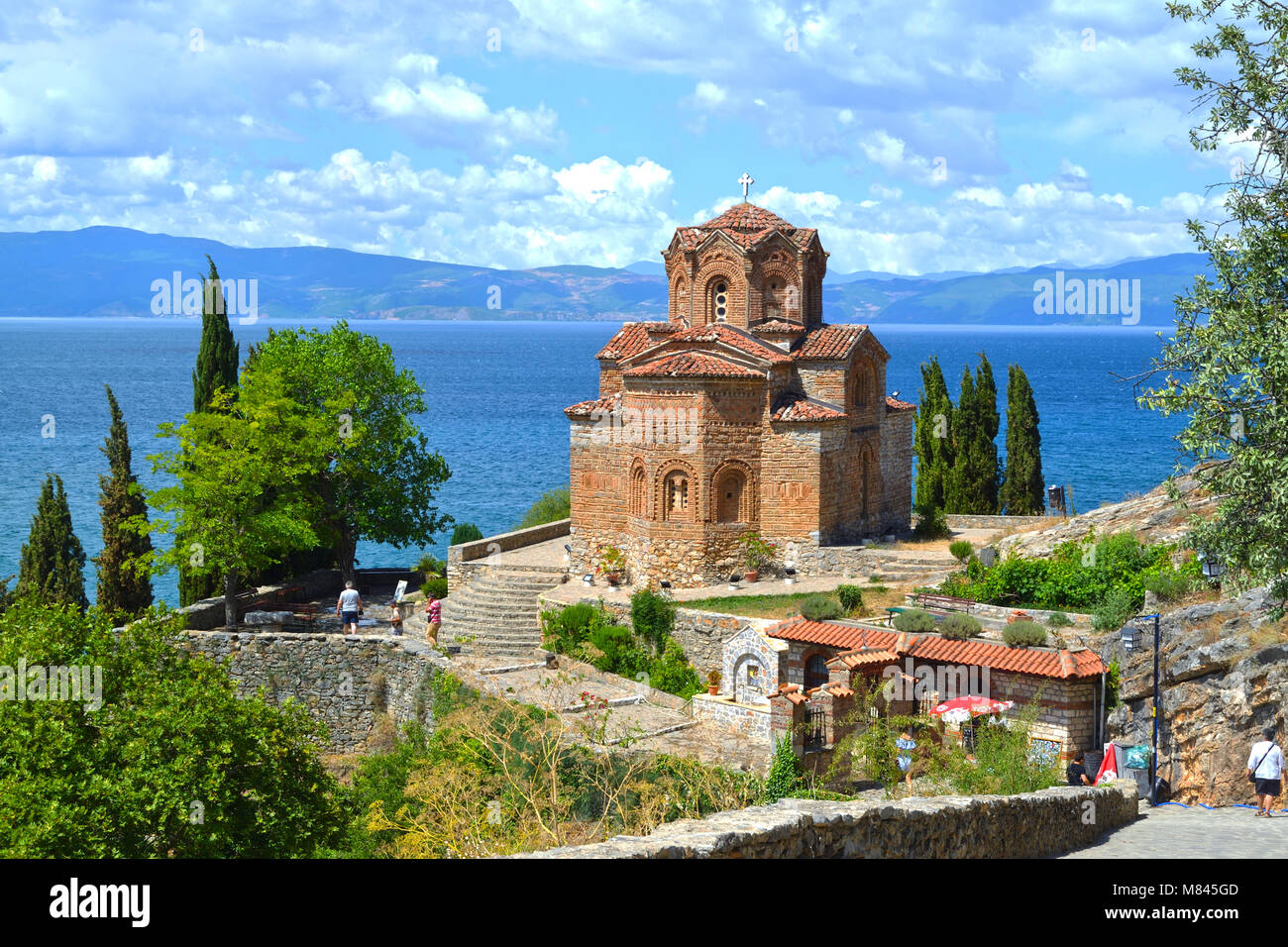 Kirche des Hl. Johannes von Kaneo in Ohrid Stockfoto