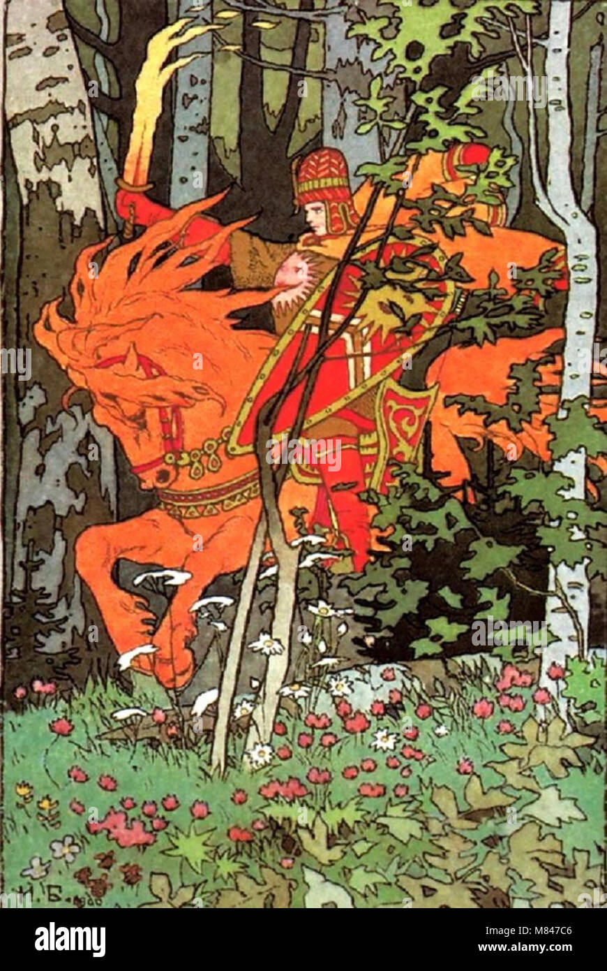 Ivan Bilibin Jakovlevich vintage Abbildung Stockfotografie Alamy