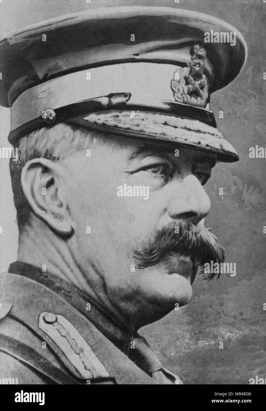 Porträt des General Lord Kitchener (1850-1916) - anonyme Fotografie Stockfoto