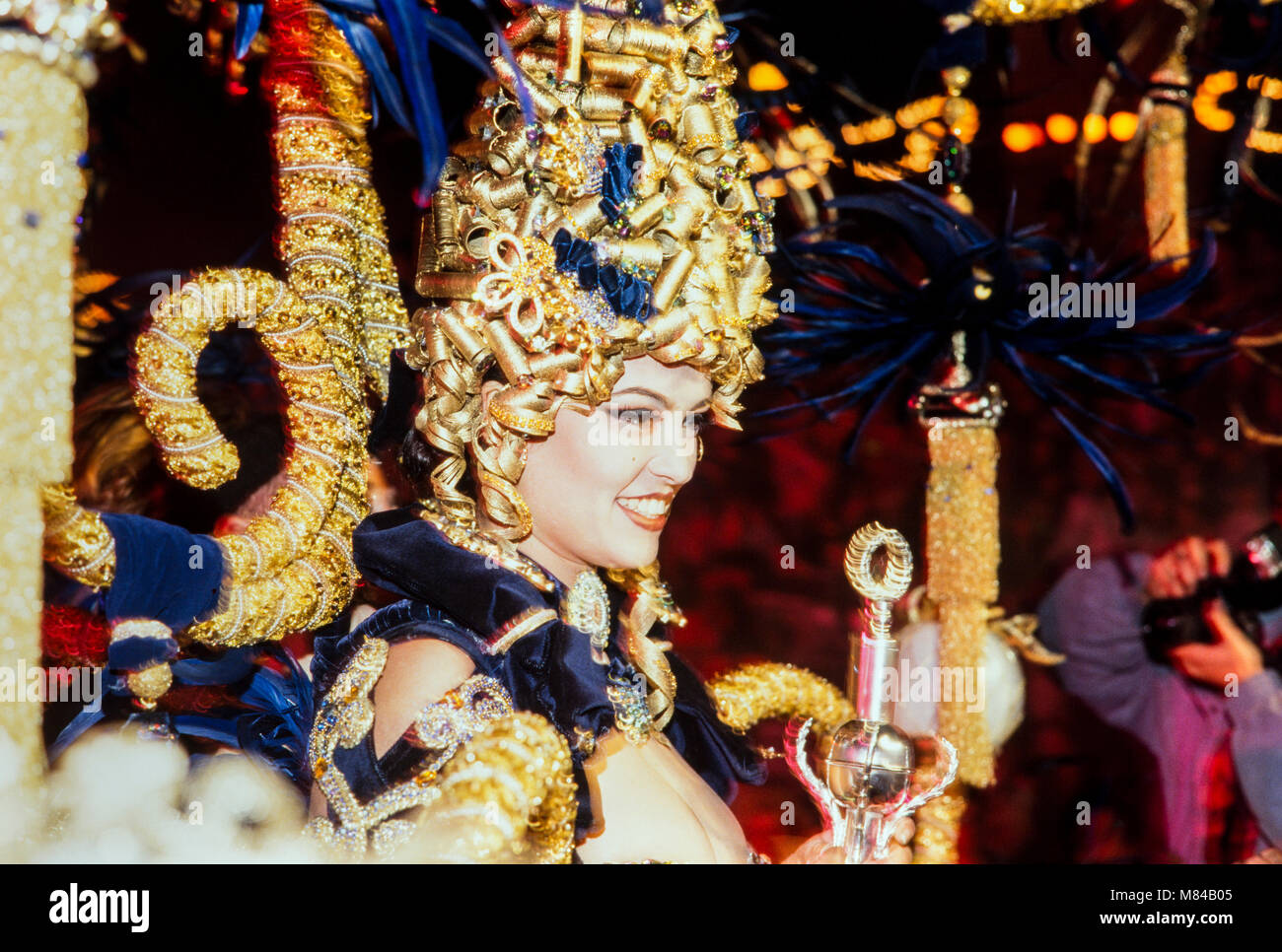 Marta Candelaria Rodriguez, Carnival Queen, Archivierung Foto, Karneval de Santa Cruz de Tenerife, Februar, 1994, Stockfoto