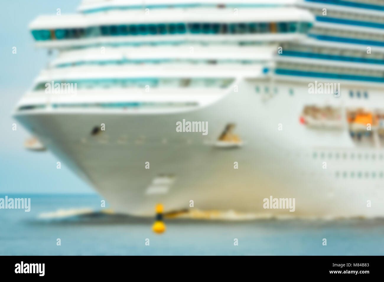 Kreuzfahrtschiff - weiche Linse bokeh Bild. Defokussiertem Hintergrund Stockfoto