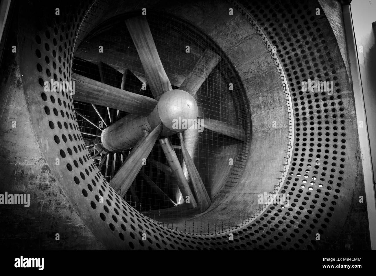 Die 24ft Low speed Wind Tunnel 1917 Farnborough gebaut, Verwendet areodynamic Eigenschaften des Krieges Zeit Flugzeuge der einschließlich der Hawker Hurricane zu testen Stockfoto