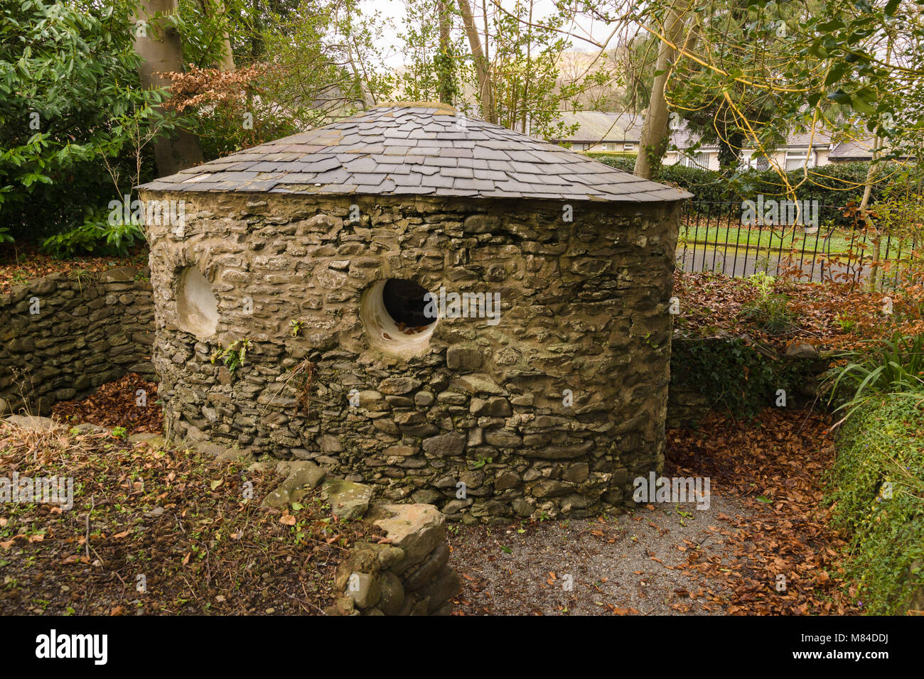 Die Molkerei eine kreisförmige Gebäude in die Gärten von Plas Newydd Llangollen home die Damen von Llangollen eingestellt Stockfoto