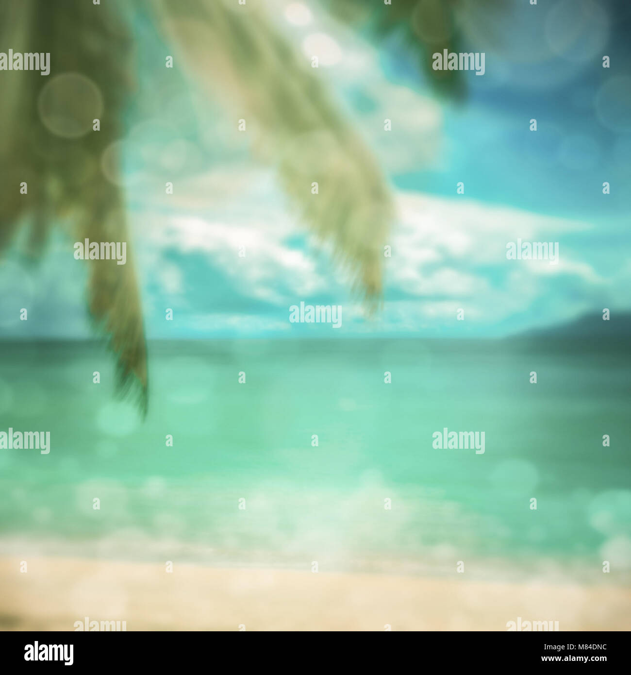 Defokussierten tropischen Strand. Perfekter Urlaub Hintergrund. Stockfoto Defokussierten tropischen Strand. Perfekter Urlaub Hintergrund. Stockfoto