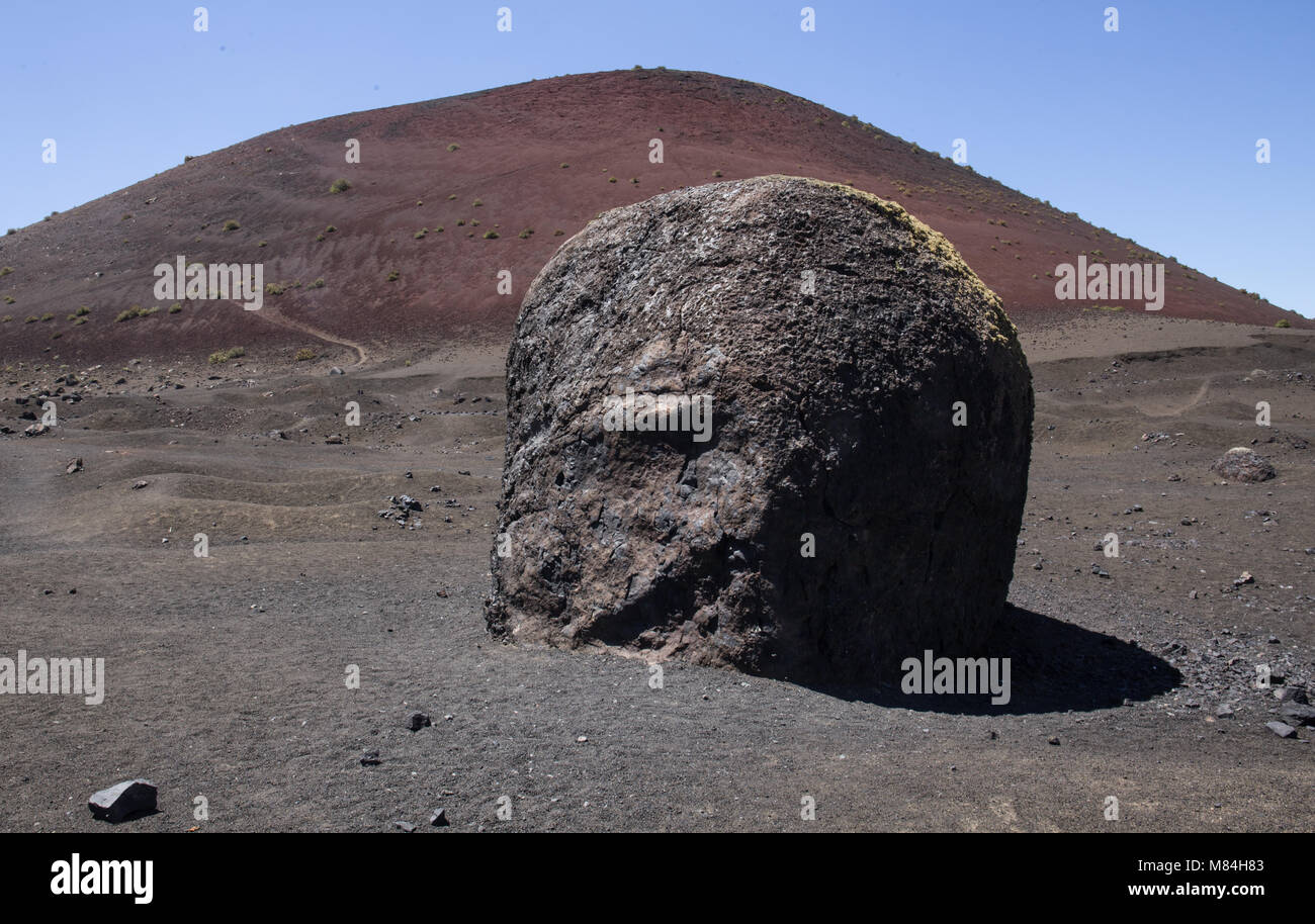 Die Insel La Graciosa aus Lanzarote gesehen Stockfoto