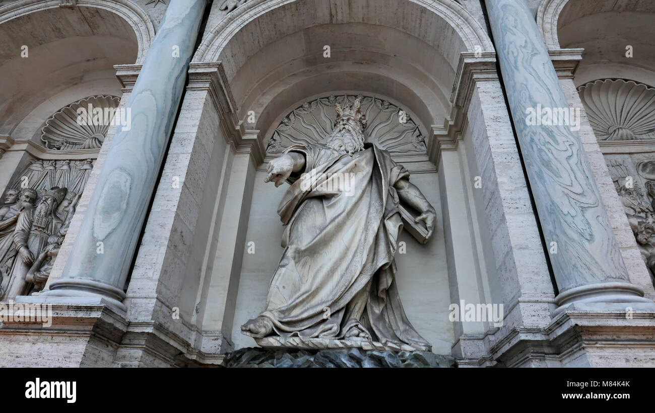 Fontana dell'Acqua Felice, aka der Brunnen des Mose, von dem die Quirinale in Rom, Italien Stockfoto