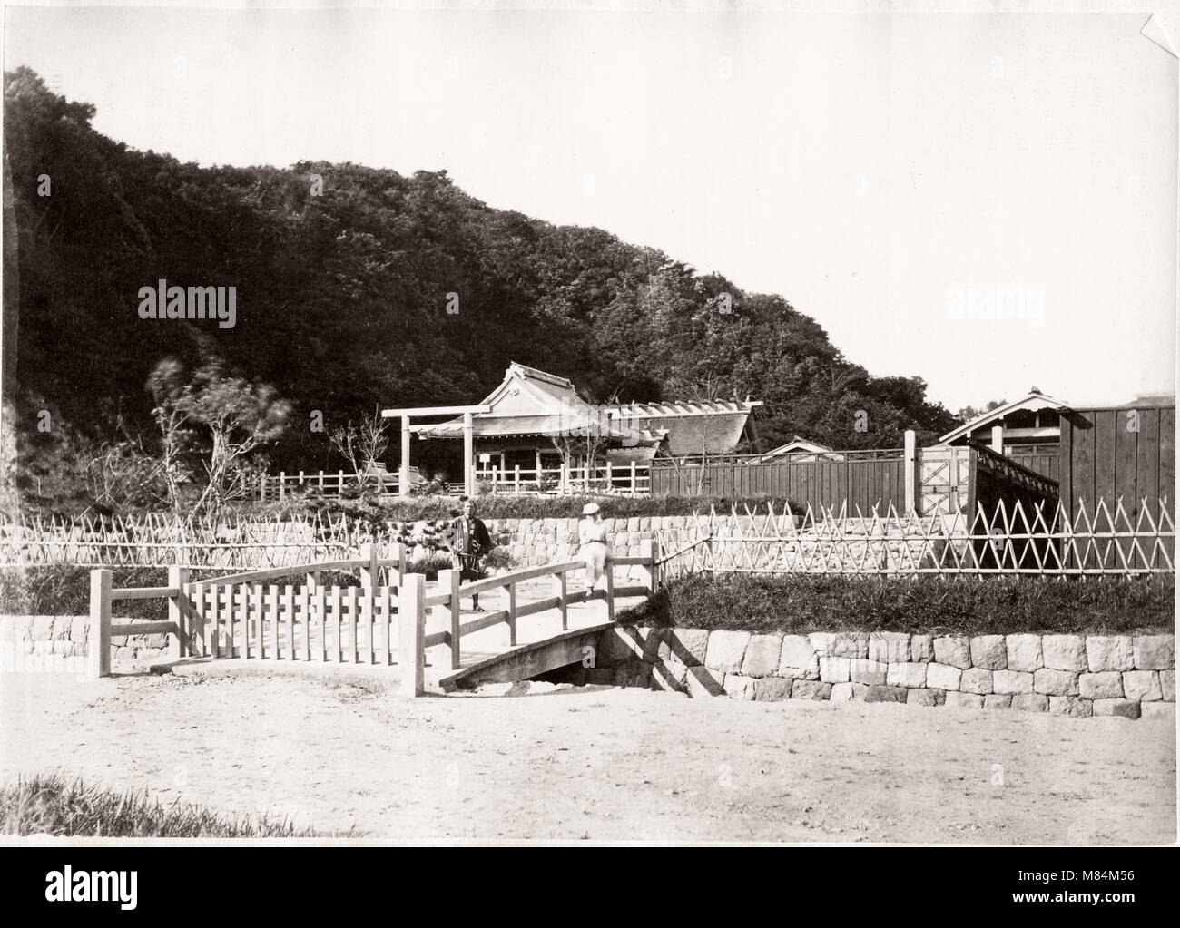 1871 Japan - Oto-No - Mmiya schrein Kamakura - von "Fernost" Magazin Stockfoto