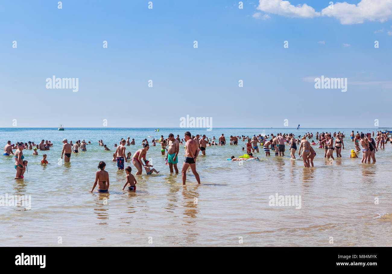 Freizeitaktivitäten am Schwarzen Meer. Kurort Albena, Bulgarien Stockfoto