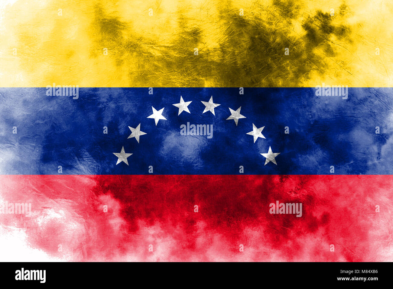 Alte Venezuela grunge Hintergrund Flagge Stockfoto