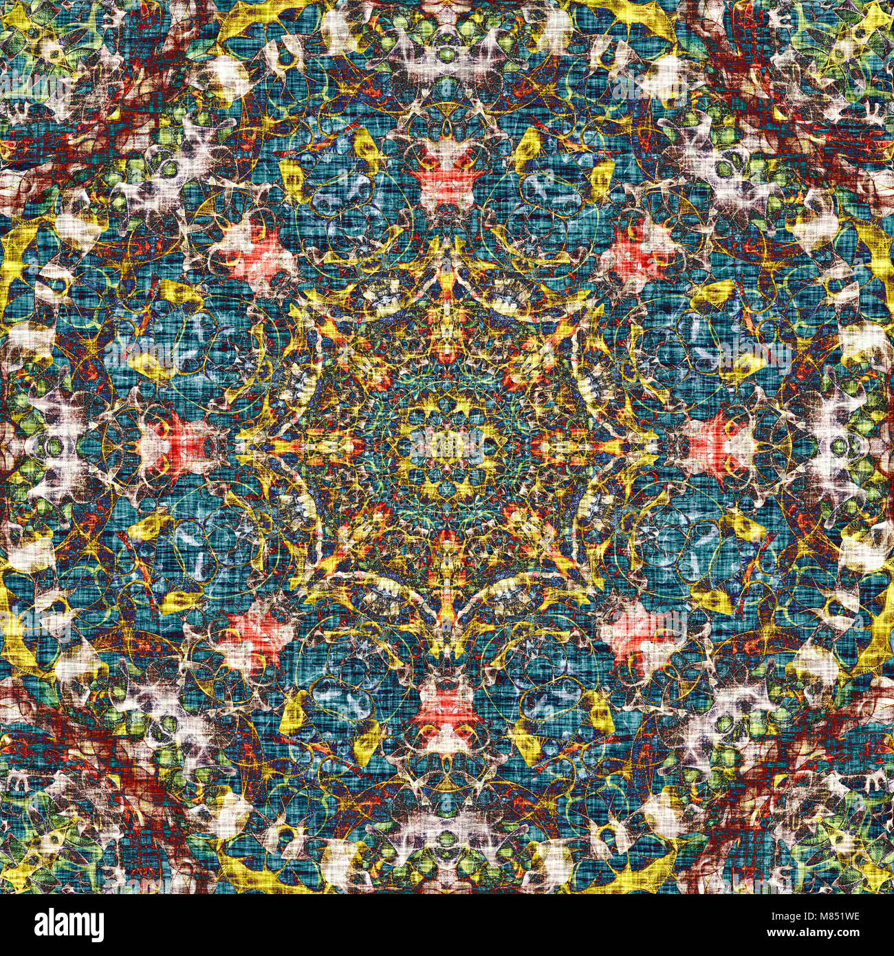 Bunte Indische Muster Tribal Floral Kreis Mit Traditionellen Elementen Luxus Mandala Textur Boho Background Orientalische Ethnischen Teppich Stockfotografie Alamy