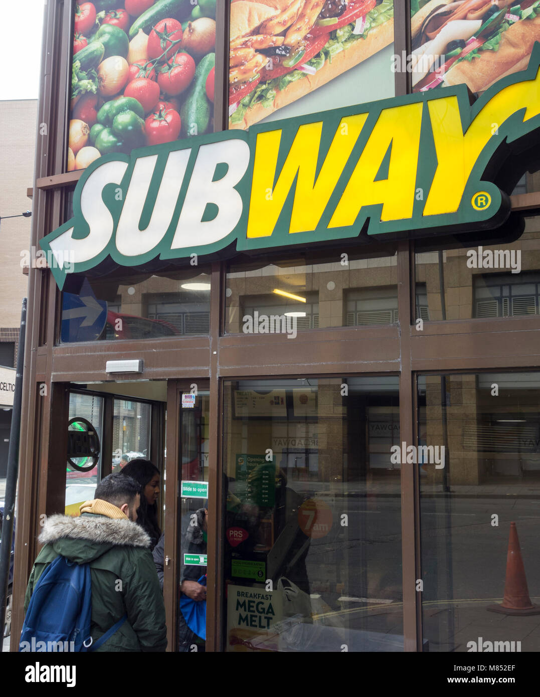 Ein Subway sandwich fast food in London, Großbritannien Stockfoto