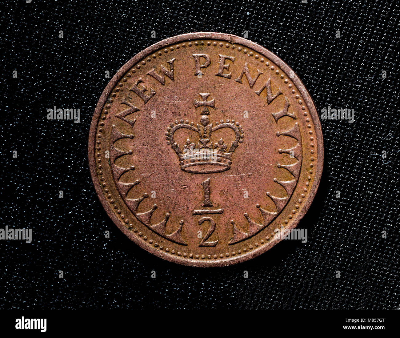 Die demonetised 1/2p Halfpenny dezimal Münze Stockfoto