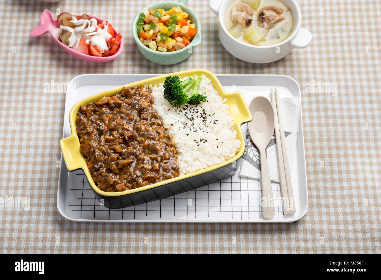 Die Sicht der Chinesischen fast food Stockfoto