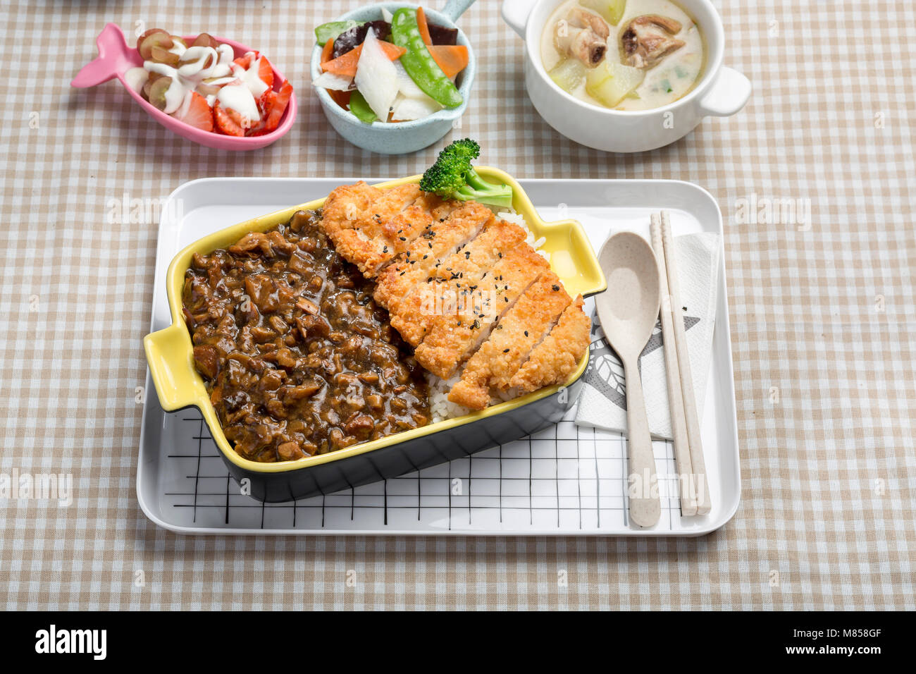 Die Sicht der Chinesischen fast food Stockfoto