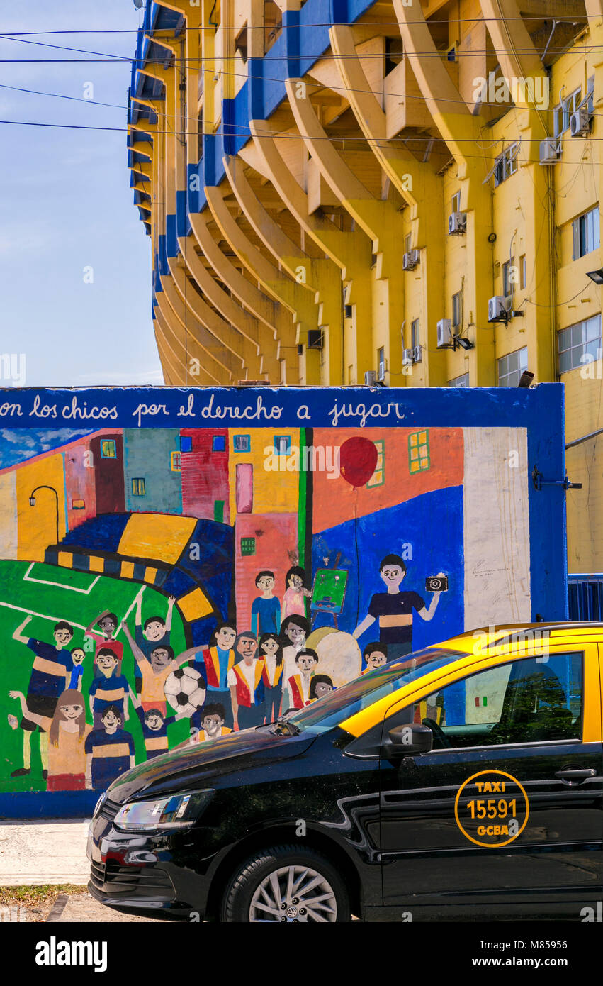 Boca Juniors Stadion. La Boca, Buenos Aires. Stockfoto