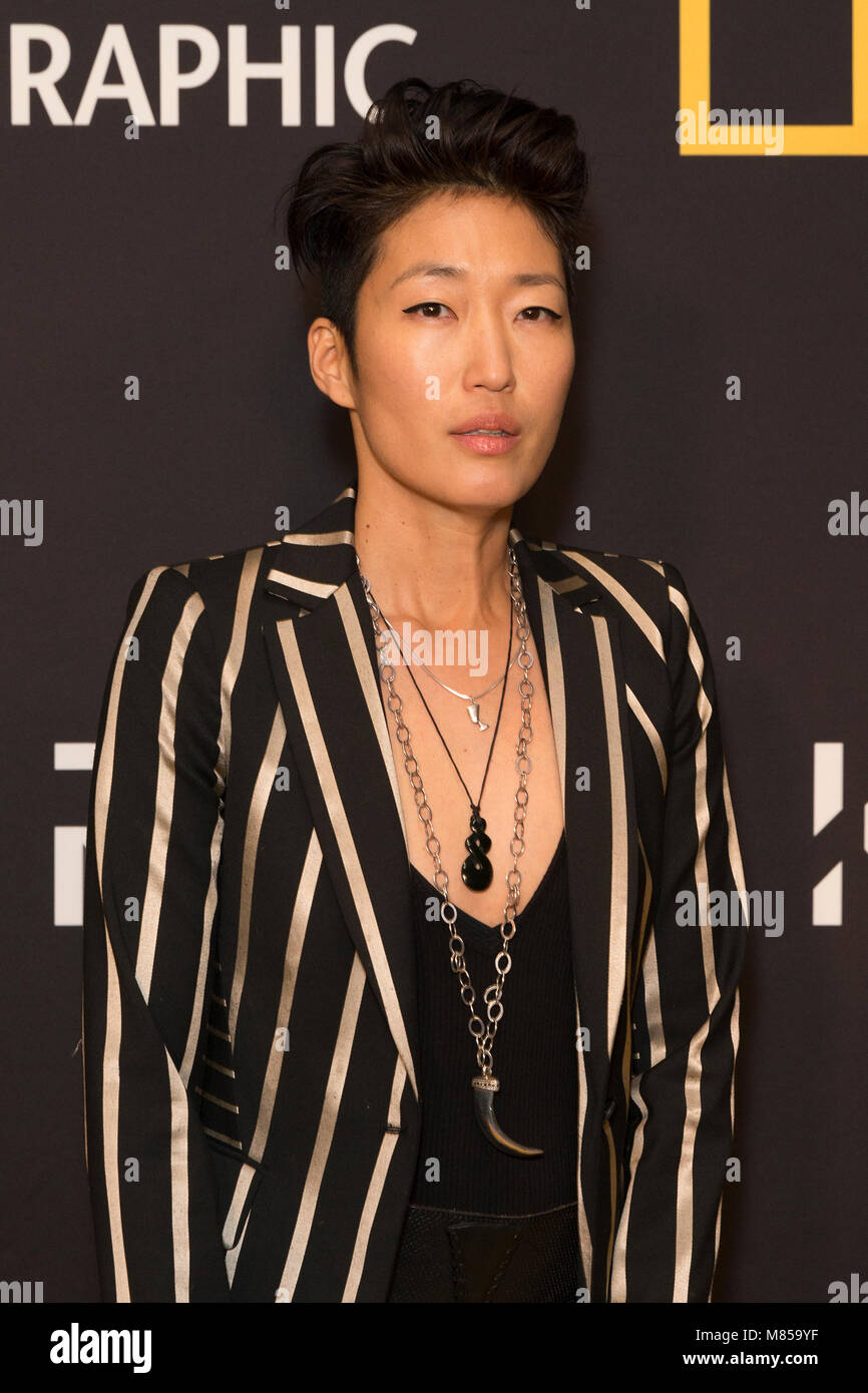 New York, Vereinigte Staaten. 14 Mär, 2018. Jihae Kim besucht National Geographic Weltpremiere von einem seltsamen Rock in der Alice Tully Hall Kredit: Lev Radin/Pacific Press/Alamy leben Nachrichten Stockfoto