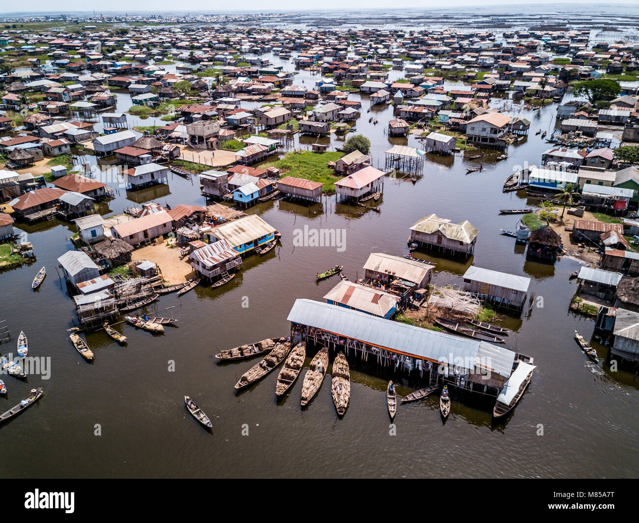 Lake City das Venedig von Afrika in BENIN GANVIE Stockfoto