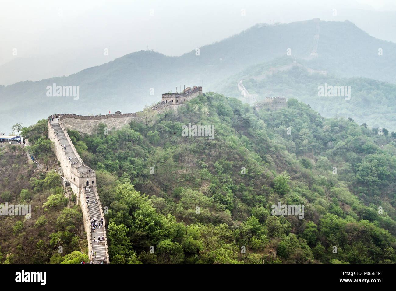 China, der Chinesischen Mauer, Mutianyu Stockfoto