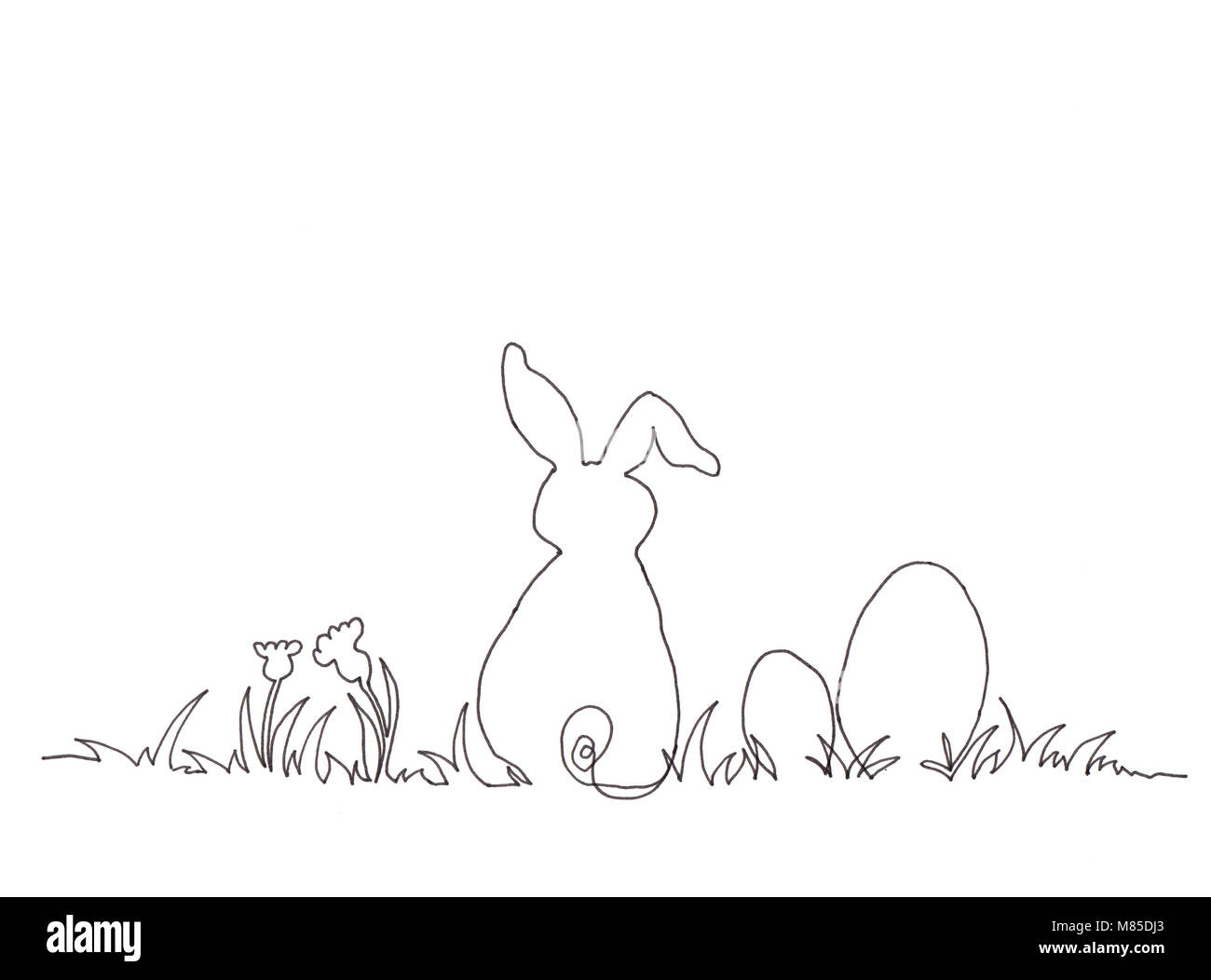 Hase zeichnung schwarz weiss -Fotos und -Bildmaterial in hoher