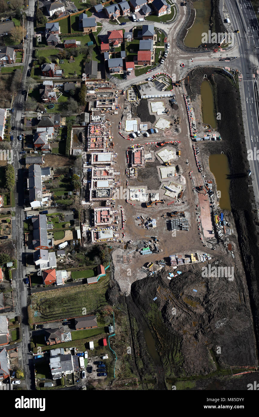 Luftaufnahme von Kensington Entwicklungen neue Wohnsiedlung in Süd-Ost Blackpool Stockfoto