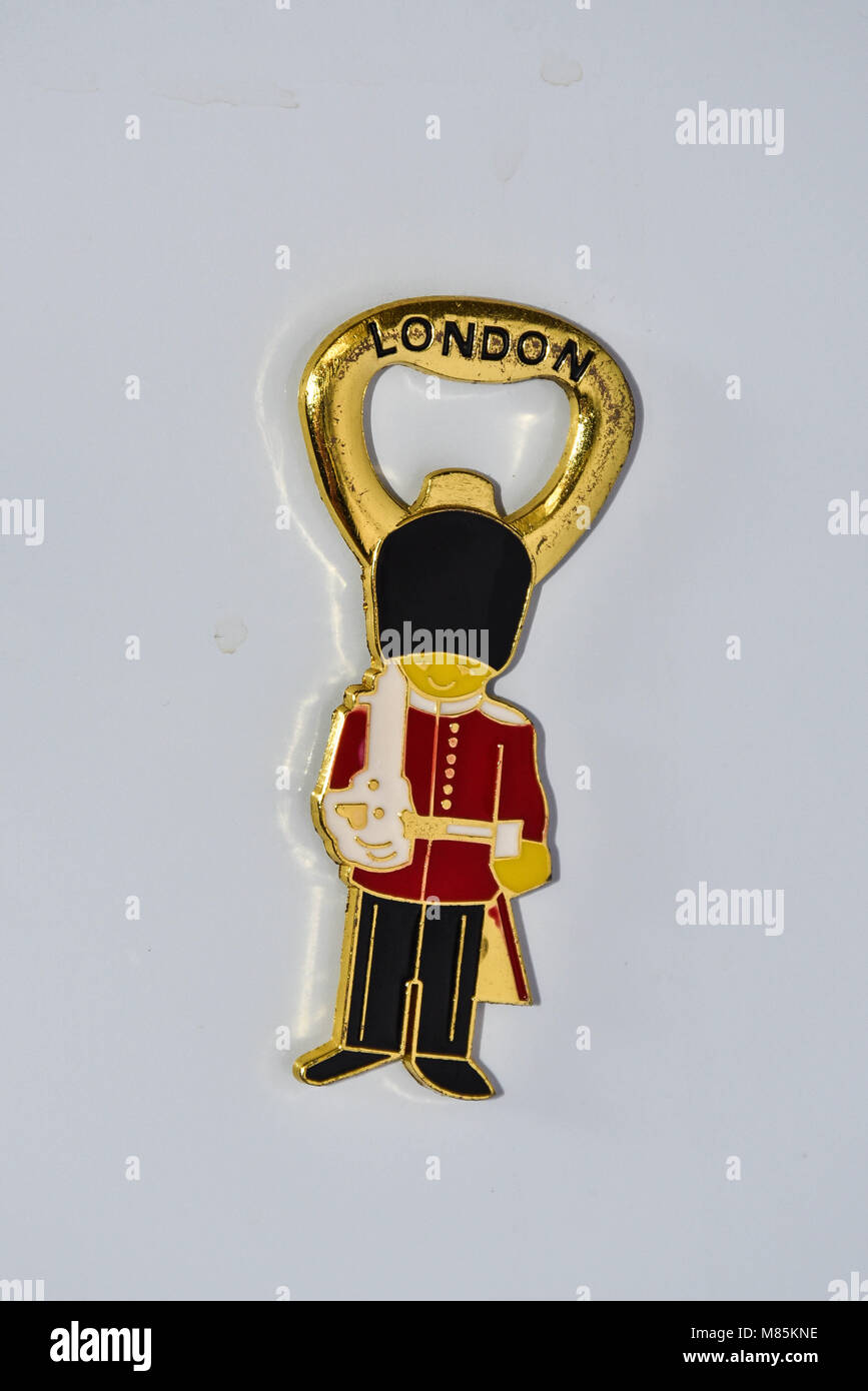 London Scots Guards, Kühlschrank Magnet Stockfoto