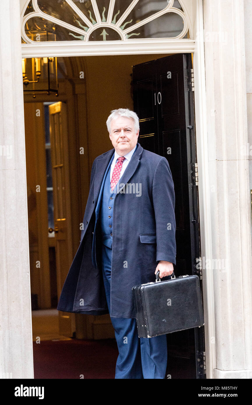 London, 14. März 2018, Carwyn Jones Waliser erster Minister kommt in Downing Street für crunch Brexit Gespräche mit Theresa May, der britische Premierminister Credit Ian Davidson/Alamy Live News Credit: Ian Davidson/Alamy leben Nachrichten Stockfoto