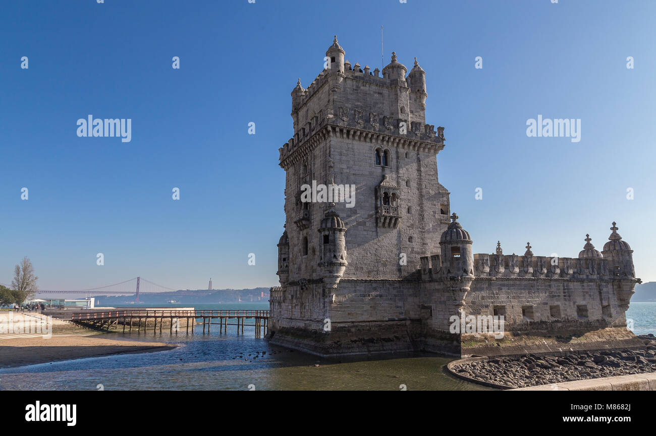 Turm von Belem Lissabon Portugal. Stockfoto