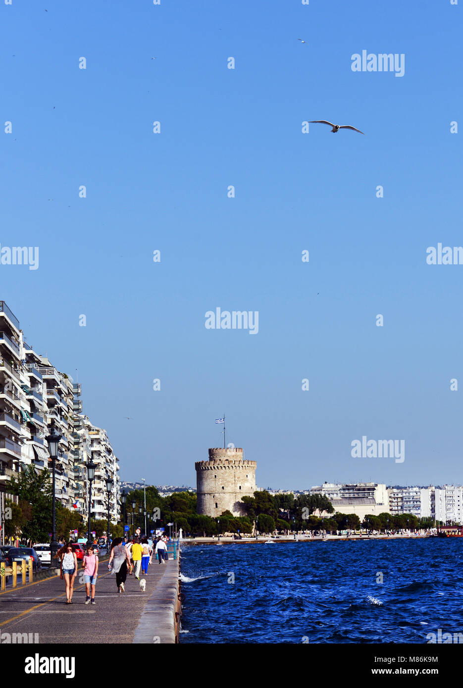 Der weiße Turm von Thessaloniki. Stockfoto