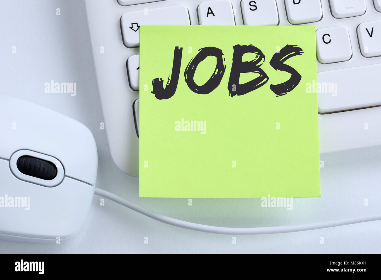 Jobs, Job recruitment Mitarbeitern Geschäftskonzept Maus Tastatur Stockfoto