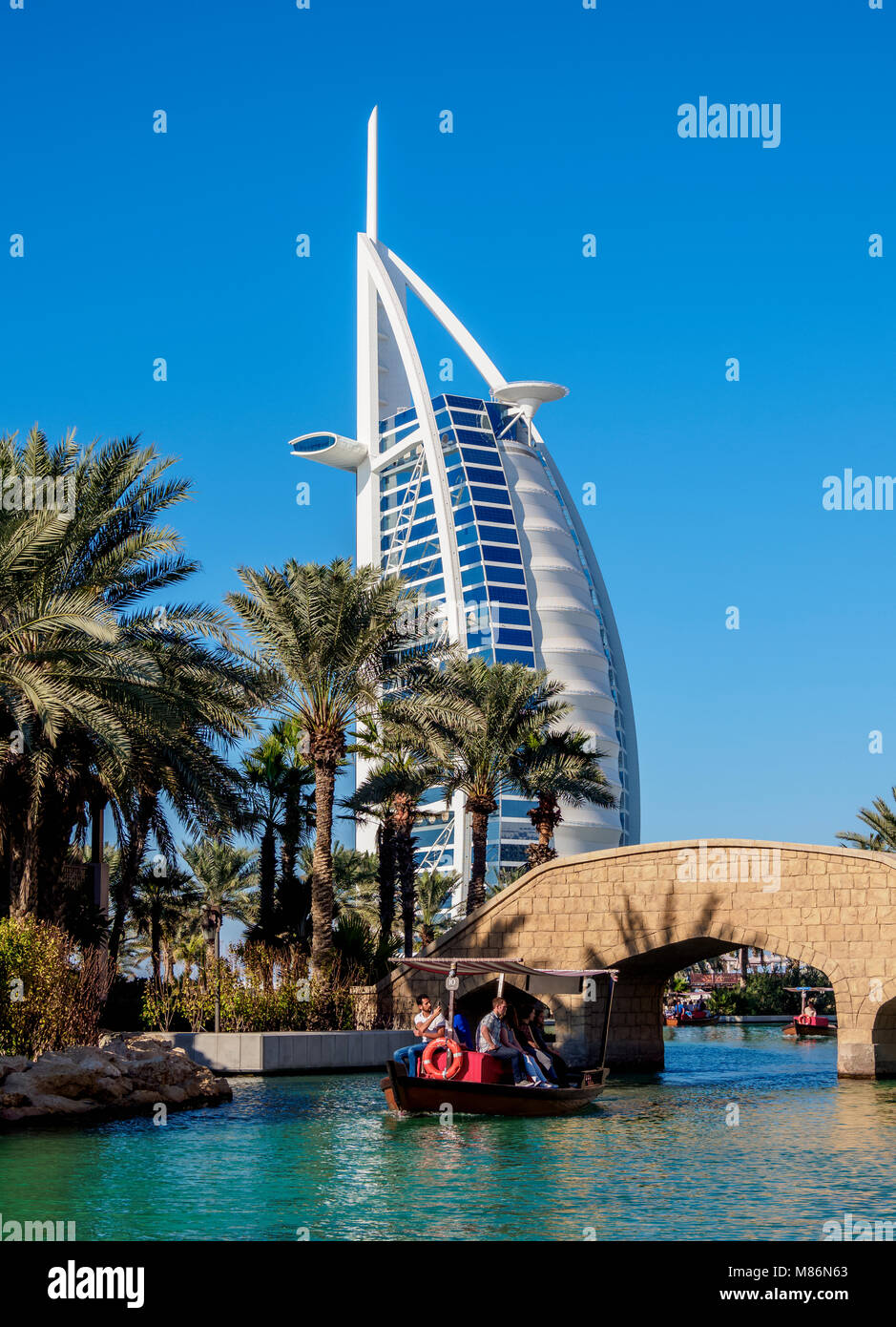 Medinat Jumeirah, Burj Al Arab Hotel, Dubai, Vereinigte Arabische Emirate Stockfoto