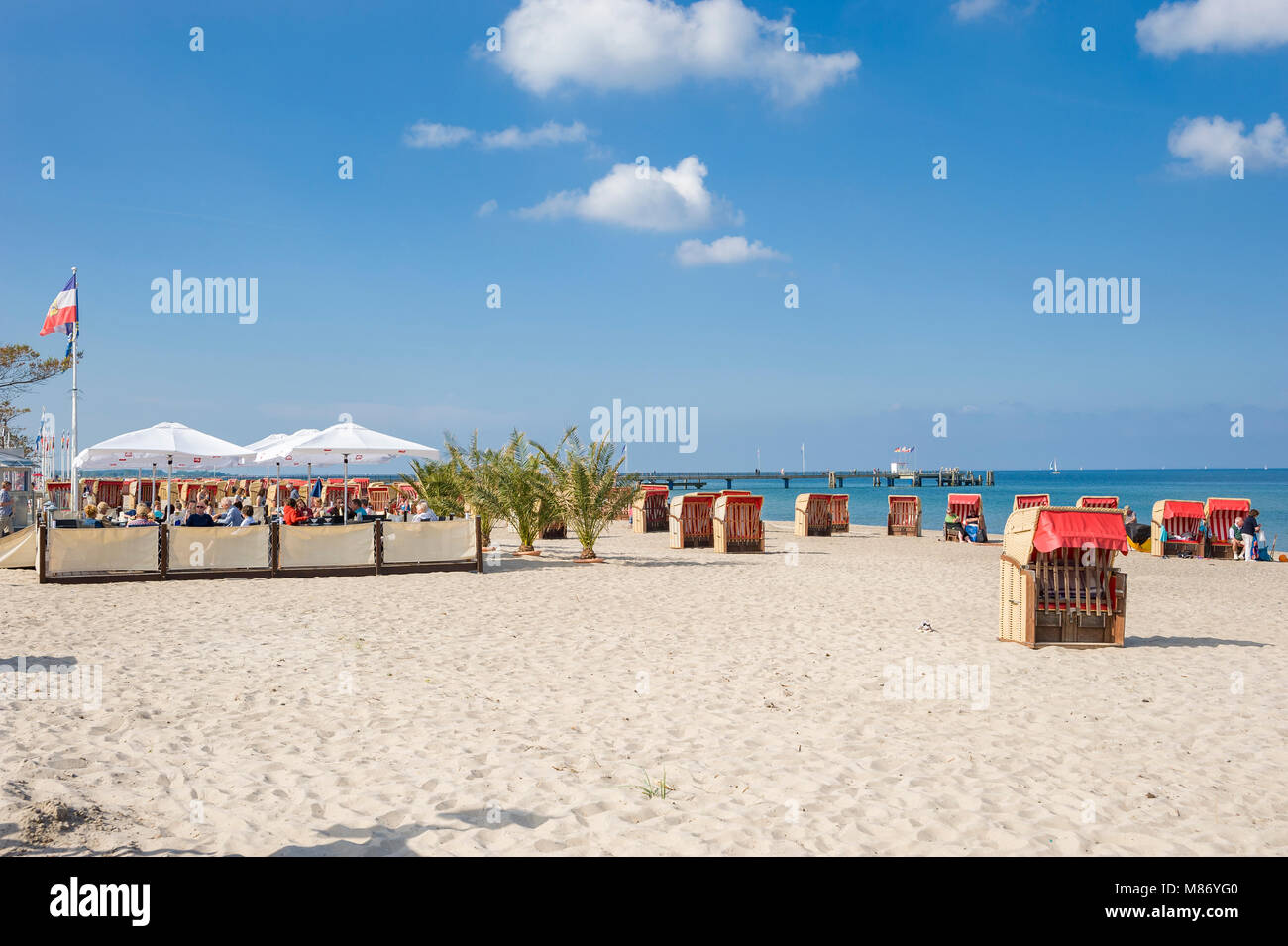 Meer Cafe, Dahme, Ostsee, Schleswig-Holstein, Deutschland, Europa Stockfoto