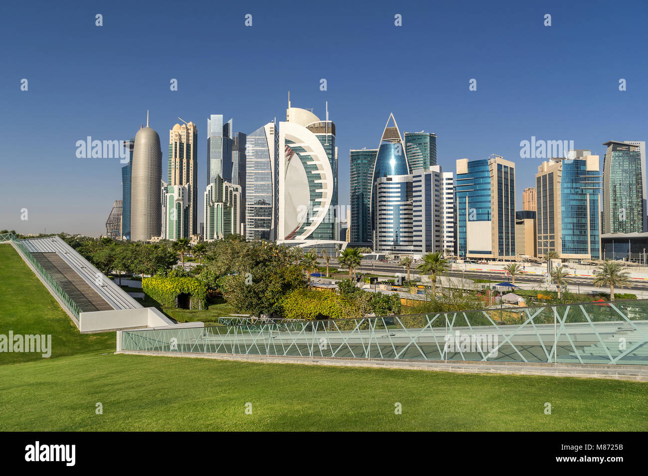 West Bay an der Corniche in Doha, Katar Stockfoto