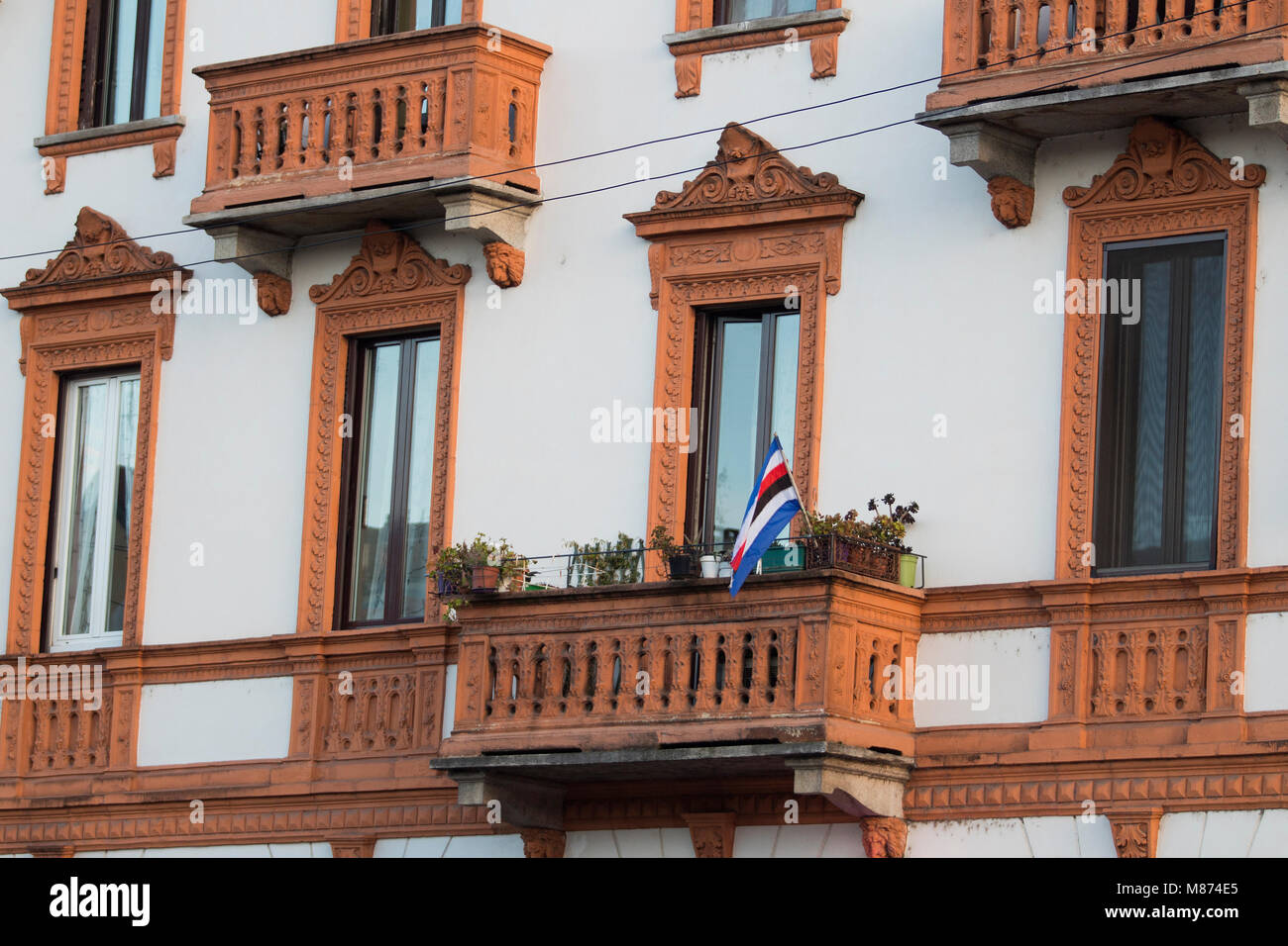 Einen schönen Balkon von navigli Mailand Stockfoto