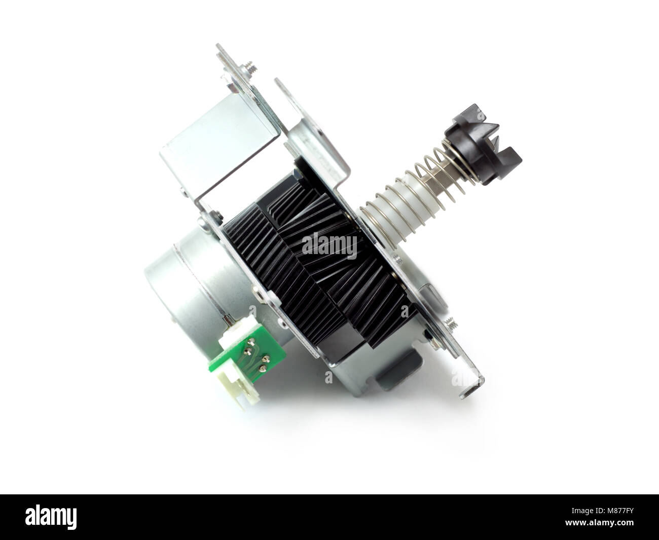 Geschlossen bis Elektromotor-Speed-Motor mit Getriebe Feder und Halter Stockfoto