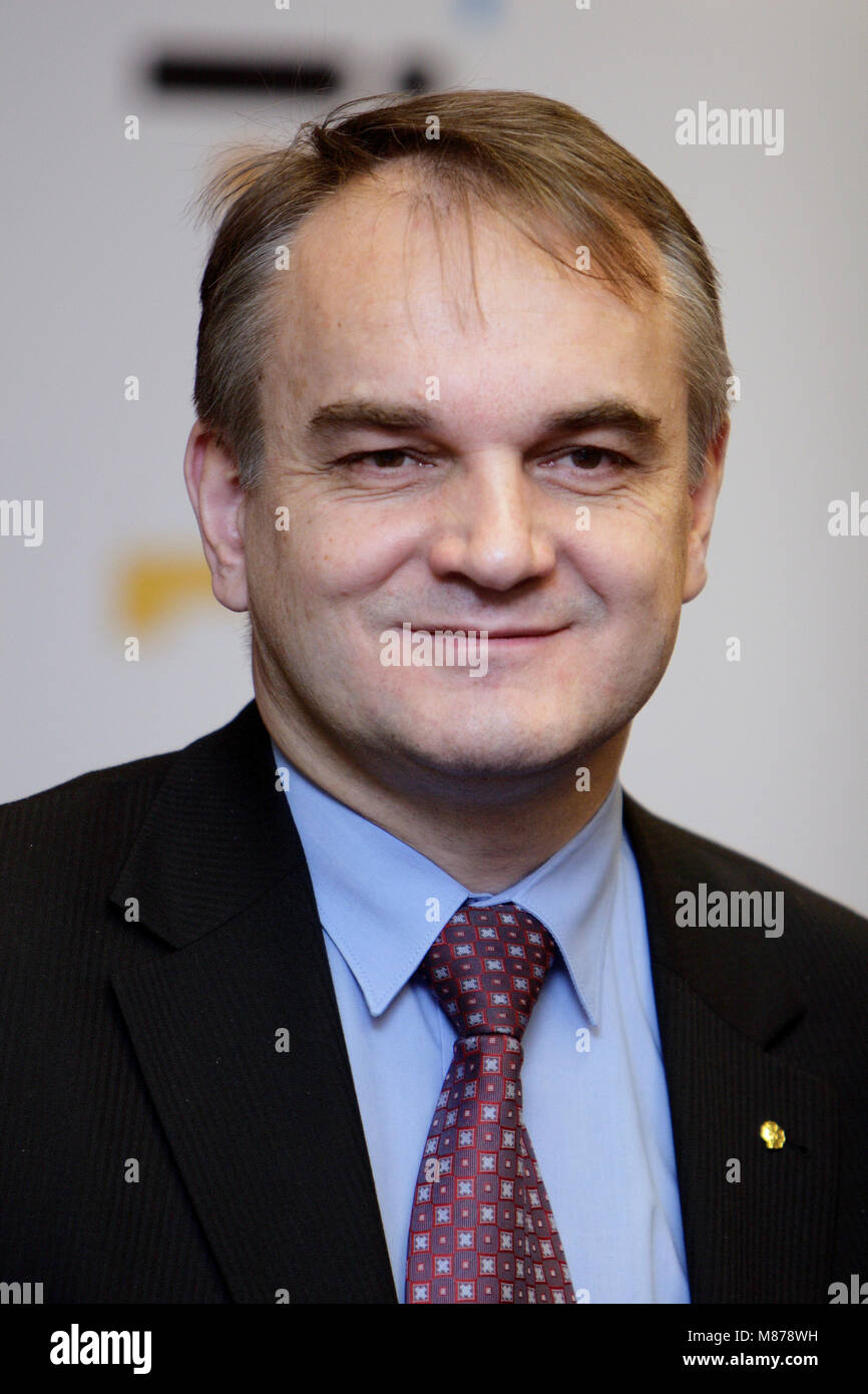 Warschau, Pommern/Ostsee/Polen - 2008/08/13: Waldemar Pawlak, Stellvertretender Premierminister von Polen und Führer der polnischen Bauernpartei PSL während ein, drücken Sie BESPRE. Stockfoto