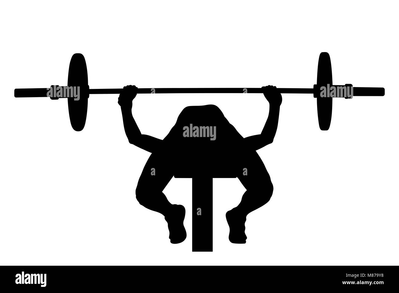Weibliche Athleten Bench Press powerlifting Wettbewerb Stockfoto