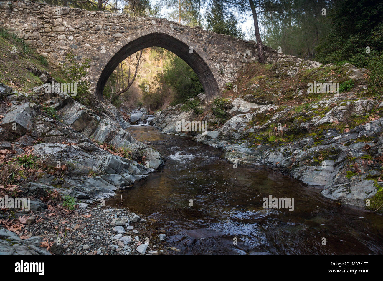 Elia Brücke, eine Venezianische Brücke in Zypern Stockfoto