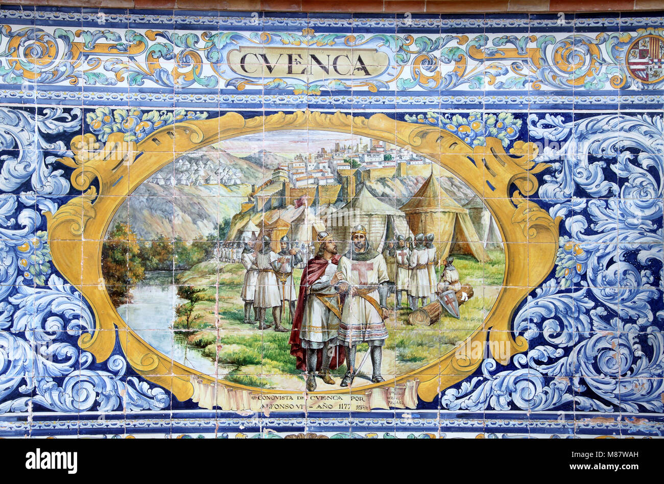 Cuenca im Dienstzimmer der Provinzen in Sevilla dargestellt Stockfoto