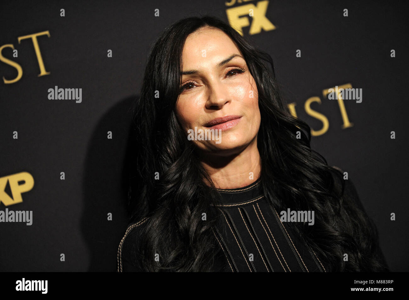Famke Janssen an der FX Networks' 'Trust' New York Screening im Florence Gould Hall am 14. März 2018 in New York City. Stockfoto