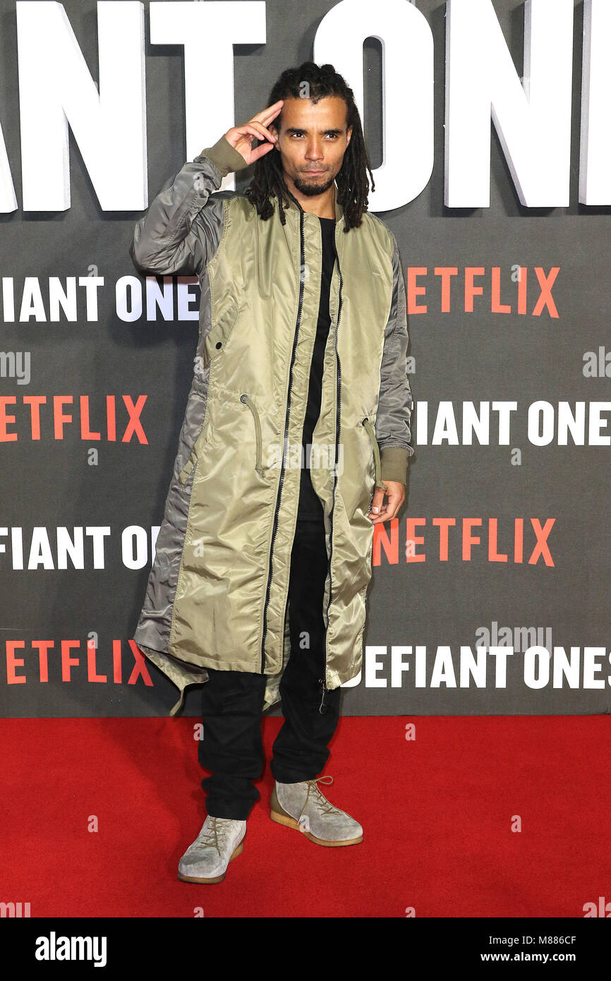 London, UK, 15. März 2018, Akala, der Defiant - Netflix Spezielle erste Episode Screening, Ritzy Picturehouse Brixton, London, UK, 15. März 2018, Foto von Richard Goldschmidt Credit: Rich Gold/Alamy leben Nachrichten Stockfoto