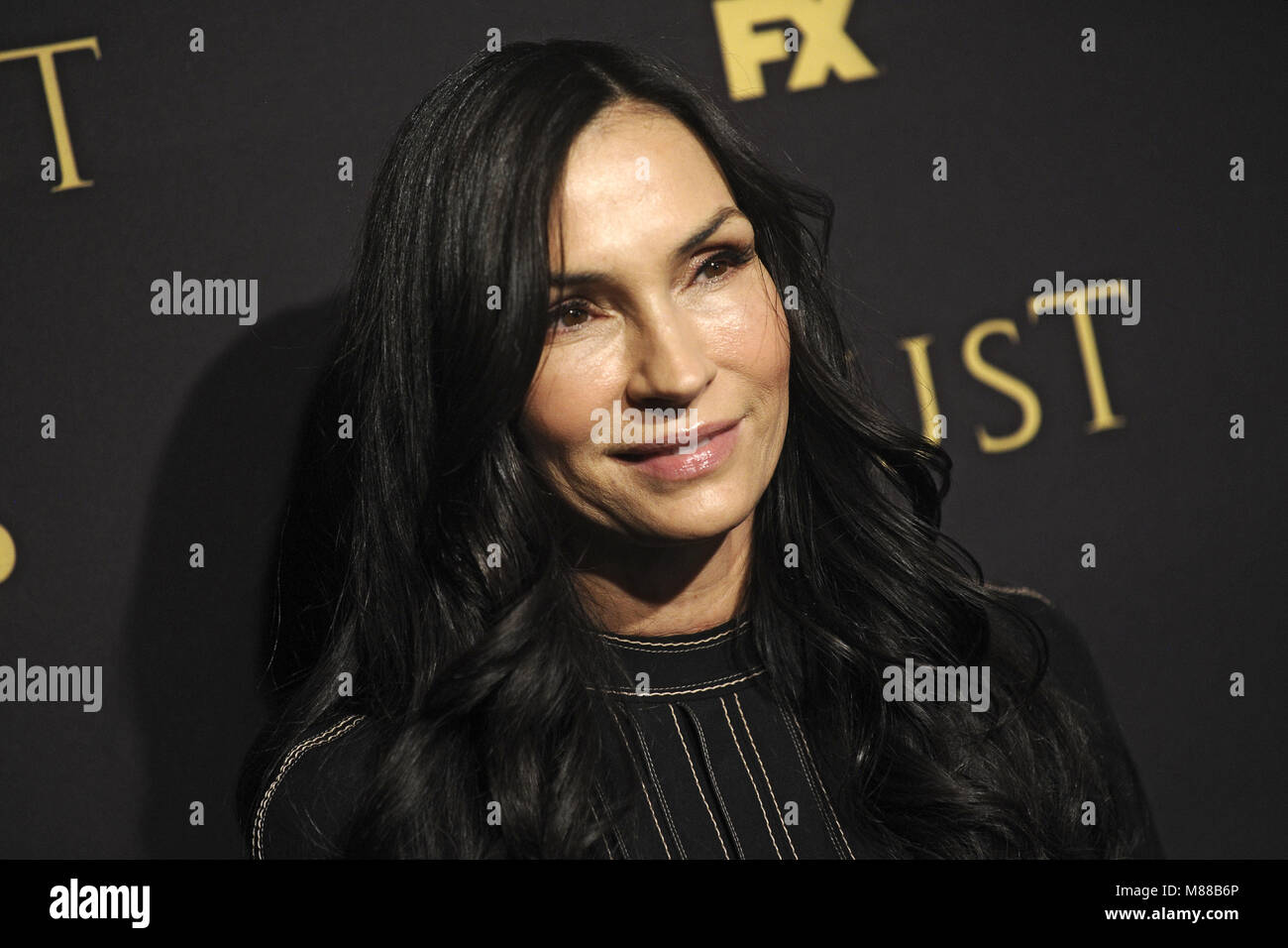 New York City. 14 Mär, 2018. Famke Janssen an der FX Networks' 'Trust' New York Screening im Florence Gould Hall am 14. März 2018 in New York City. | Verwendung weltweit/picture Alliance Quelle: dpa/Alamy leben Nachrichten Stockfoto