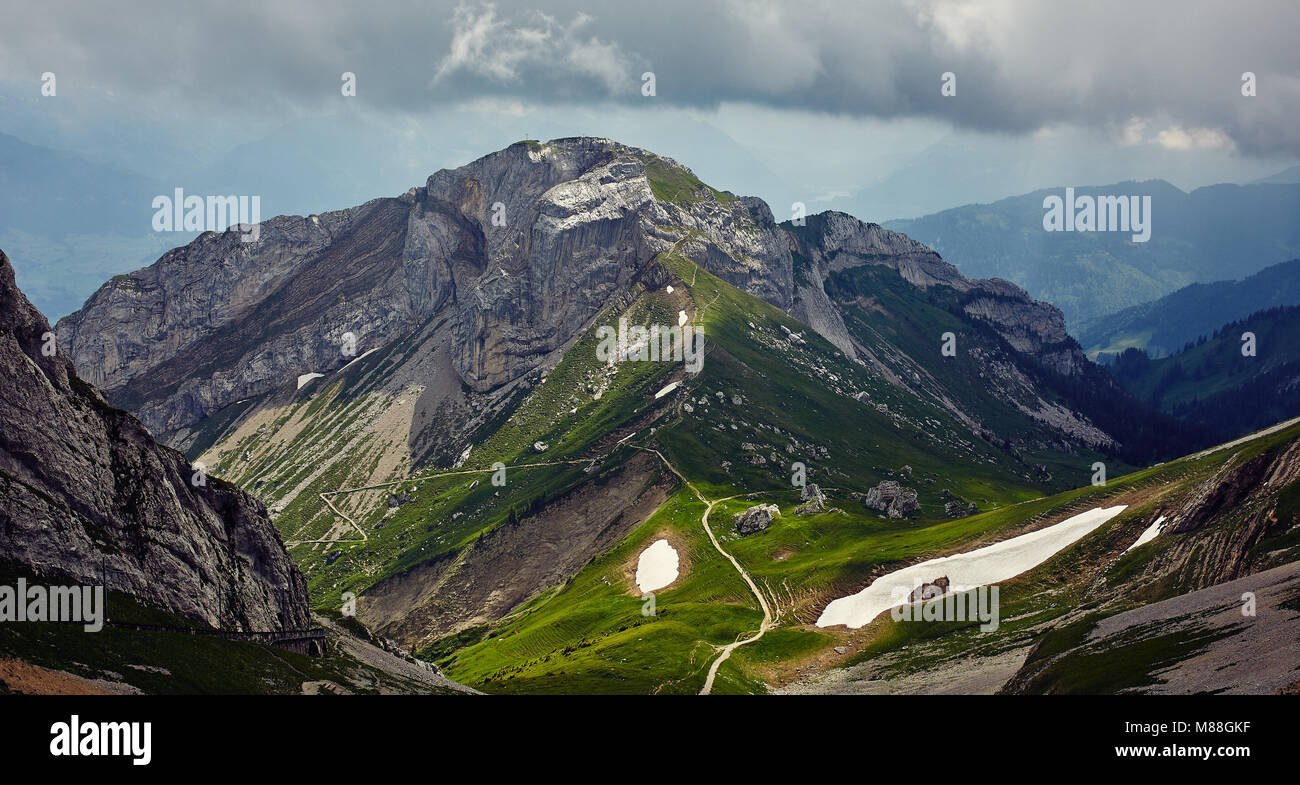 Schweizer Alpen Stockfoto