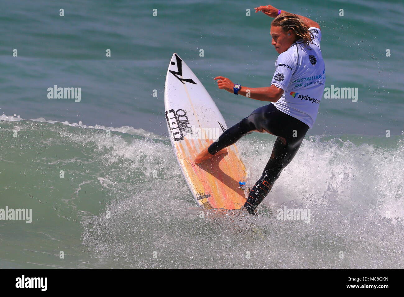 Australien, Sydney. 02 nd, Mar 2016. Lliam Mortensen aus Australien surfen während einer Qualifizierung Sitzung, Tag drei, Runde 2, Hitze 18, der Australi Stockfoto