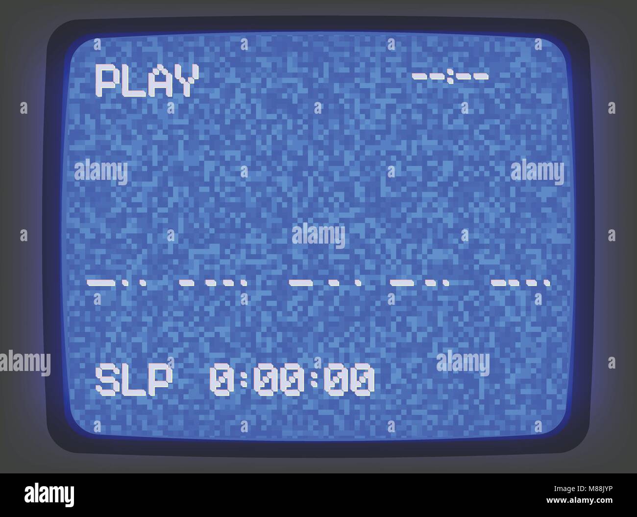 VHS Blue Screen Intro Stock Vektor